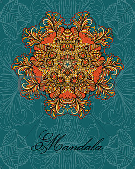 Mandala. Ethnic decorative elements. Hand drawn background. Islam, Arabic, Indian, ottoman motifs. Vector Beautiful Deco Mandala, Patterned Design Element, Ethnic Amulet