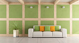 Green modern living room