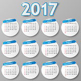 Calendar design. Vector illustration.