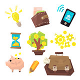 Banking Related Icons Set