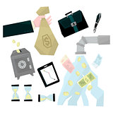 Banking Related Illustrations Set