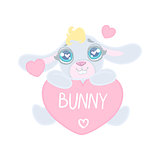 Bunny With Heart Shaped Sign