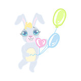 Bunny With Balloons
