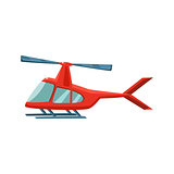 Red Helicopter Toy Aircraft Icon