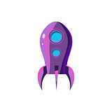 Purple Rocket Toy Aircraft Icon