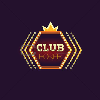 Crowned Poker Club Neon Sign