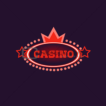 Crowned Casino Neon Sign