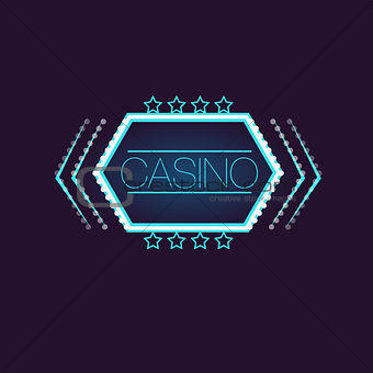 Hexahedron Casino Neon Sign