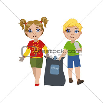Kids Collecting Garbage
