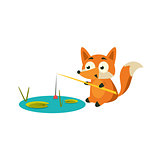Fox Fishing With A Rod