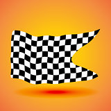 Racing background with checkered flag vector illustration