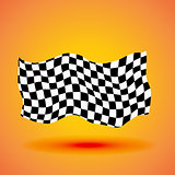 Racing background with checkered flag vector illustration