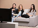 Girls watching movies