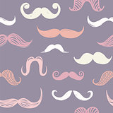 Seamless moustache pattern