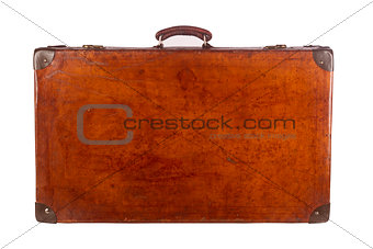 Old closed suitcase 