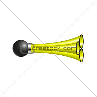 Triple air horn in yellow design
