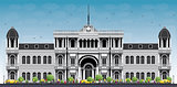 University or college building in classic style. 