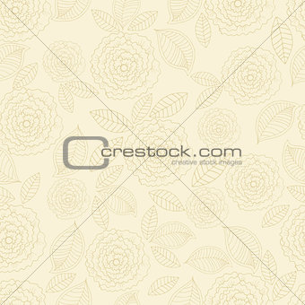 Vector Ornate seamless pattern with the stylized flowers