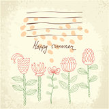 Vector Hand drawn floral background