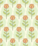  Ornate seamless pattern with the stylized flowers
