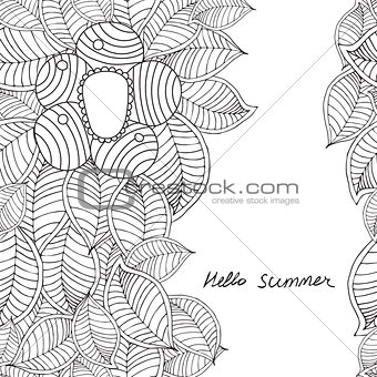 Vector Hand drawn floral background 