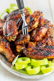 Delicious chicken wings in a sweet glaze.