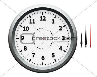 Metal clock with arrows