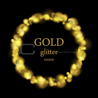 Glow luxury shiny golden ring vector design