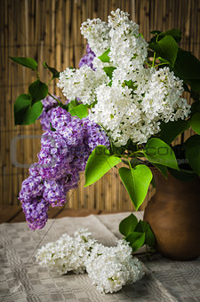 Still-life with a bouquet of lilac
