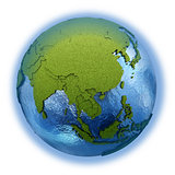 Southeast Asia on planet Earth