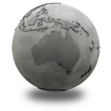 Australia on metallic planet Earth