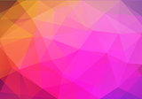 Abstract pink polygonal geometric background made of triangles.