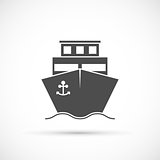 Ship icon isolated
