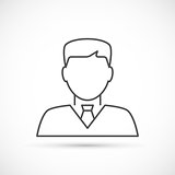 Businessman avatar thin line icon