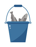 Bucket with fish