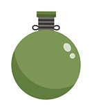 Vector illustration of military flask