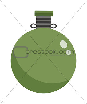 Vector illustration of military flask