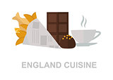 England food vector illustration.
