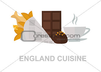 England food vector illustration.