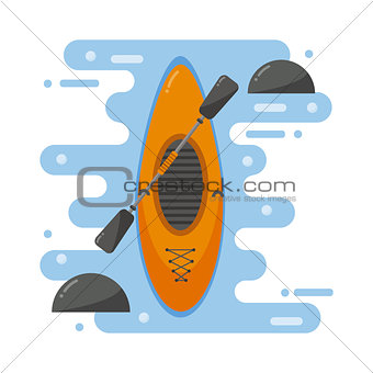 Image 6884064: Kayaking boat vector illustration. from Crestock Stock