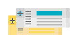 Vector illustration plane tickets.