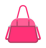Pink handbag fashion woman vector.