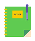 Planners notebook vector illustration.