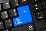 Blue Best Deal Button on Keyboard.