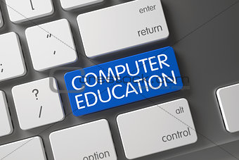 Blue Computer Education Key on Keyboard.