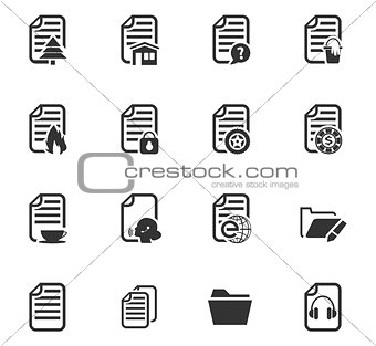 Documents icons set