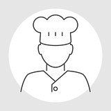 Cook avatar line icon
