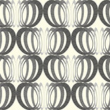 Vector seamless pattern with interweaving of circles.