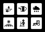 agriculture six icons