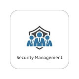 Security Management Icon. Flat Design.